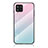 Coque Rebord Contour Silicone et Vitre Miroir Housse Etui Degrade Arc en Ciel LS1 pour Samsung Galaxy M42 5G Cyan