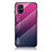 Coque Rebord Contour Silicone et Vitre Miroir Housse Etui Degrade Arc en Ciel LS1 pour Samsung Galaxy M51 Rose Rouge