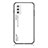 Coque Rebord Contour Silicone et Vitre Miroir Housse Etui Degrade Arc en Ciel LS1 pour Samsung Galaxy M52 5G Blanc