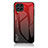 Coque Rebord Contour Silicone et Vitre Miroir Housse Etui Degrade Arc en Ciel LS1 pour Samsung Galaxy M53 5G Rouge