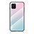 Coque Rebord Contour Silicone et Vitre Miroir Housse Etui Degrade Arc en Ciel LS1 pour Samsung Galaxy M60s Cyan