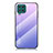 Coque Rebord Contour Silicone et Vitre Miroir Housse Etui Degrade Arc en Ciel LS1 pour Samsung Galaxy M62 4G Violet Clair