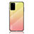 Coque Rebord Contour Silicone et Vitre Miroir Housse Etui Degrade Arc en Ciel LS1 pour Samsung Galaxy S20 Plus 5G Jaune