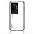 Coque Rebord Contour Silicone et Vitre Miroir Housse Etui Degrade Arc en Ciel LS1 pour Vivo iQOO 11 5G Blanc