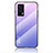 Coque Rebord Contour Silicone et Vitre Miroir Housse Etui Degrade Arc en Ciel LS1 pour Vivo iQOO 7 India 5G Violet Clair