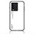 Coque Rebord Contour Silicone et Vitre Miroir Housse Etui Degrade Arc en Ciel LS1 pour Vivo iQOO 9T 5G Blanc