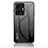 Coque Rebord Contour Silicone et Vitre Miroir Housse Etui Degrade Arc en Ciel LS1 pour Vivo iQOO Z6 Lite 5G Gris Fonce