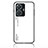 Coque Rebord Contour Silicone et Vitre Miroir Housse Etui Degrade Arc en Ciel LS1 pour Vivo T1 4G Blanc