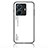 Coque Rebord Contour Silicone et Vitre Miroir Housse Etui Degrade Arc en Ciel LS1 pour Vivo T1 5G Blanc