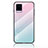 Coque Rebord Contour Silicone et Vitre Miroir Housse Etui Degrade Arc en Ciel LS1 pour Vivo V20 (2021) Cyan