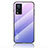 Coque Rebord Contour Silicone et Vitre Miroir Housse Etui Degrade Arc en Ciel LS1 pour Vivo V21s 5G Violet Clair