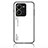 Coque Rebord Contour Silicone et Vitre Miroir Housse Etui Degrade Arc en Ciel LS1 pour Vivo V25e Blanc