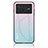 Coque Rebord Contour Silicone et Vitre Miroir Housse Etui Degrade Arc en Ciel LS1 pour Vivo X Note Cyan