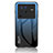 Coque Rebord Contour Silicone et Vitre Miroir Housse Etui Degrade Arc en Ciel LS1 pour Vivo X80 Pro 5G Bleu