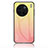 Coque Rebord Contour Silicone et Vitre Miroir Housse Etui Degrade Arc en Ciel LS1 pour Vivo X90 5G Jaune