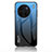 Coque Rebord Contour Silicone et Vitre Miroir Housse Etui Degrade Arc en Ciel LS1 pour Vivo X90 Pro 5G Bleu