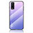 Coque Rebord Contour Silicone et Vitre Miroir Housse Etui Degrade Arc en Ciel LS1 pour Vivo Y20s G Violet Clair