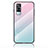 Coque Rebord Contour Silicone et Vitre Miroir Housse Etui Degrade Arc en Ciel LS1 pour Vivo Y31 (2021) Cyan