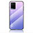 Coque Rebord Contour Silicone et Vitre Miroir Housse Etui Degrade Arc en Ciel LS1 pour Vivo Y32 4G Violet Clair