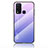 Coque Rebord Contour Silicone et Vitre Miroir Housse Etui Degrade Arc en Ciel LS1 pour Vivo Y50 Violet Clair