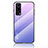 Coque Rebord Contour Silicone et Vitre Miroir Housse Etui Degrade Arc en Ciel LS1 pour Vivo Y72 5G Violet Clair