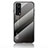 Coque Rebord Contour Silicone et Vitre Miroir Housse Etui Degrade Arc en Ciel LS1 pour Vivo Y75s 5G Gris Fonce