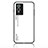 Coque Rebord Contour Silicone et Vitre Miroir Housse Etui Degrade Arc en Ciel LS1 pour Vivo Y76 5G Blanc