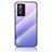 Coque Rebord Contour Silicone et Vitre Miroir Housse Etui Degrade Arc en Ciel LS1 pour Vivo Y76 5G Violet Clair