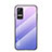 Coque Rebord Contour Silicone et Vitre Miroir Housse Etui Degrade Arc en Ciel LS1 pour Xiaomi Civi 5G Violet Clair