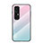 Coque Rebord Contour Silicone et Vitre Miroir Housse Etui Degrade Arc en Ciel LS1 pour Xiaomi Mi 10S 5G Cyan