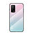 Coque Rebord Contour Silicone et Vitre Miroir Housse Etui Degrade Arc en Ciel LS1 pour Xiaomi Mi 10T 5G Cyan