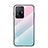 Coque Rebord Contour Silicone et Vitre Miroir Housse Etui Degrade Arc en Ciel LS1 pour Xiaomi Mi 11T 5G Cyan