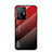 Coque Rebord Contour Silicone et Vitre Miroir Housse Etui Degrade Arc en Ciel LS1 pour Xiaomi Mi 11T Pro 5G Rouge