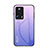 Coque Rebord Contour Silicone et Vitre Miroir Housse Etui Degrade Arc en Ciel LS1 pour Xiaomi Mi 12 Lite NE 5G Violet Clair