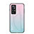 Coque Rebord Contour Silicone et Vitre Miroir Housse Etui Degrade Arc en Ciel LS1 pour Xiaomi Mi 12T Pro 5G Cyan