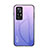 Coque Rebord Contour Silicone et Vitre Miroir Housse Etui Degrade Arc en Ciel LS1 pour Xiaomi Mi 12T Pro 5G Violet Clair