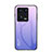 Coque Rebord Contour Silicone et Vitre Miroir Housse Etui Degrade Arc en Ciel LS1 pour Xiaomi Mi 13 5G Violet Clair