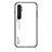 Coque Rebord Contour Silicone et Vitre Miroir Housse Etui Degrade Arc en Ciel LS1 pour Xiaomi Mi Note 10 Lite Blanc