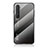 Coque Rebord Contour Silicone et Vitre Miroir Housse Etui Degrade Arc en Ciel LS1 pour Xiaomi Mi Note 10 Lite Gris Fonce