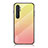 Coque Rebord Contour Silicone et Vitre Miroir Housse Etui Degrade Arc en Ciel LS1 pour Xiaomi Mi Note 10 Lite Jaune