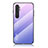 Coque Rebord Contour Silicone et Vitre Miroir Housse Etui Degrade Arc en Ciel LS1 pour Xiaomi Mi Note 10 Lite Violet Clair