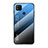 Coque Rebord Contour Silicone et Vitre Miroir Housse Etui Degrade Arc en Ciel LS1 pour Xiaomi POCO C3 Bleu