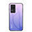 Coque Rebord Contour Silicone et Vitre Miroir Housse Etui Degrade Arc en Ciel LS1 pour Xiaomi Poco F4 5G Violet Clair