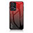 Coque Rebord Contour Silicone et Vitre Miroir Housse Etui Degrade Arc en Ciel LS1 pour Xiaomi Poco F5 5G Rouge