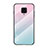 Coque Rebord Contour Silicone et Vitre Miroir Housse Etui Degrade Arc en Ciel LS1 pour Xiaomi Poco M2 Pro Cyan