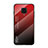 Coque Rebord Contour Silicone et Vitre Miroir Housse Etui Degrade Arc en Ciel LS1 pour Xiaomi Poco M2 Pro Rouge