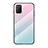 Coque Rebord Contour Silicone et Vitre Miroir Housse Etui Degrade Arc en Ciel LS1 pour Xiaomi Poco M3 Cyan