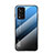 Coque Rebord Contour Silicone et Vitre Miroir Housse Etui Degrade Arc en Ciel LS1 pour Xiaomi Poco M4 Pro 5G Bleu