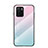 Coque Rebord Contour Silicone et Vitre Miroir Housse Etui Degrade Arc en Ciel LS1 pour Xiaomi Poco X3 GT 5G Cyan