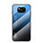 Coque Rebord Contour Silicone et Vitre Miroir Housse Etui Degrade Arc en Ciel LS1 pour Xiaomi Poco X3 Pro Bleu